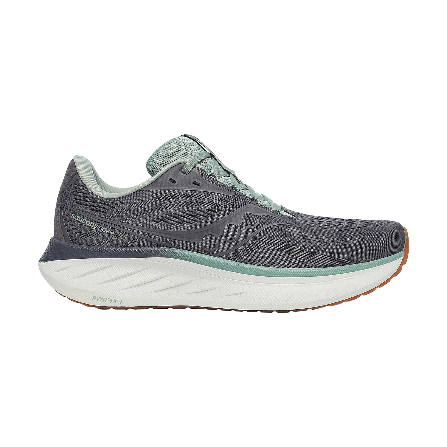 Saucony Ride 18 Zapatillas Running Neutras Hombre Carbon/Iceberg