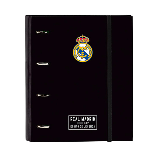 Real Madrid CF Carpeta 4 anillas 35mm c/recambio Real Madrid Negro