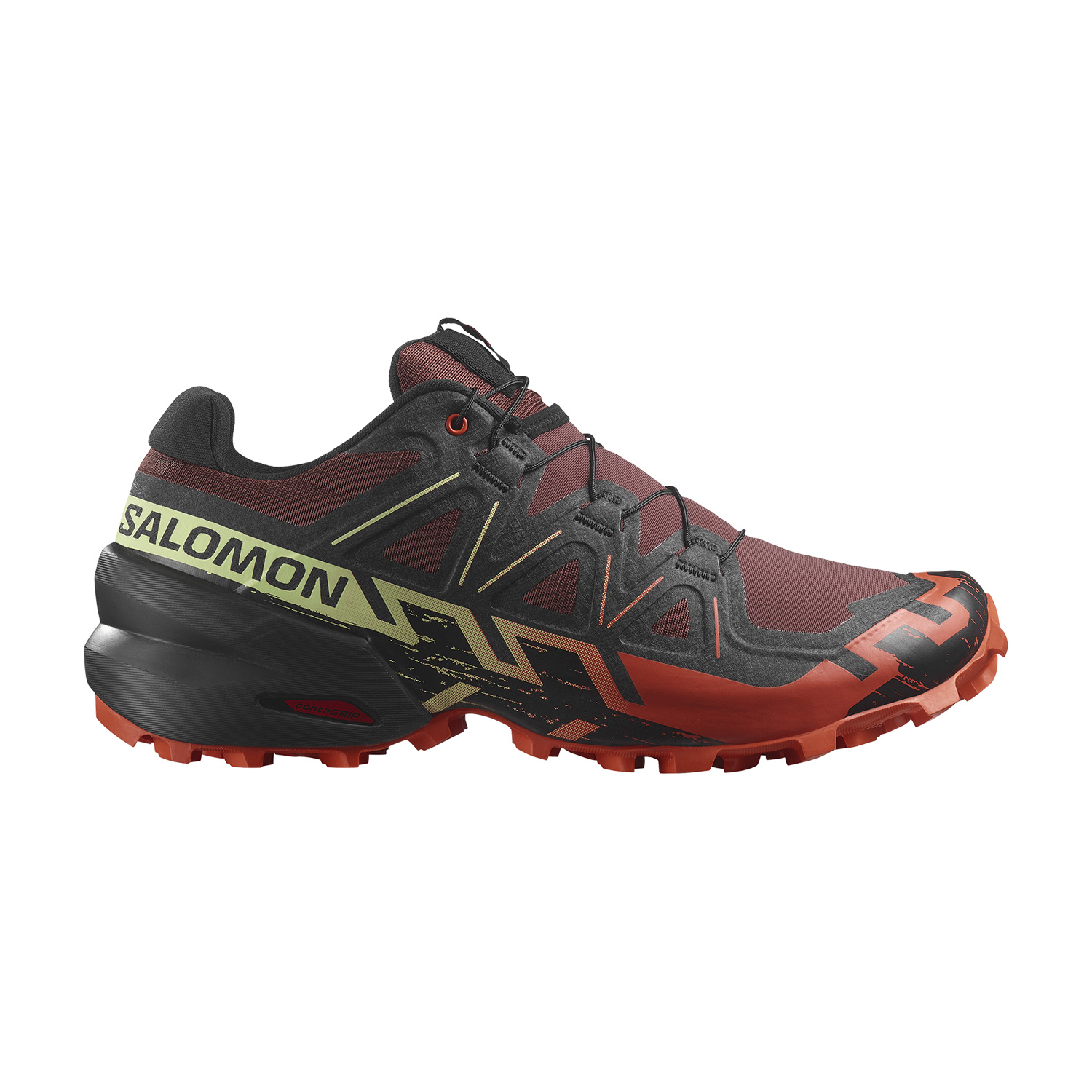 Salomon Speedcross 6 Zapatillas Trail Running Hombre Rum Raisin/Cherry Tomato/Cognac
