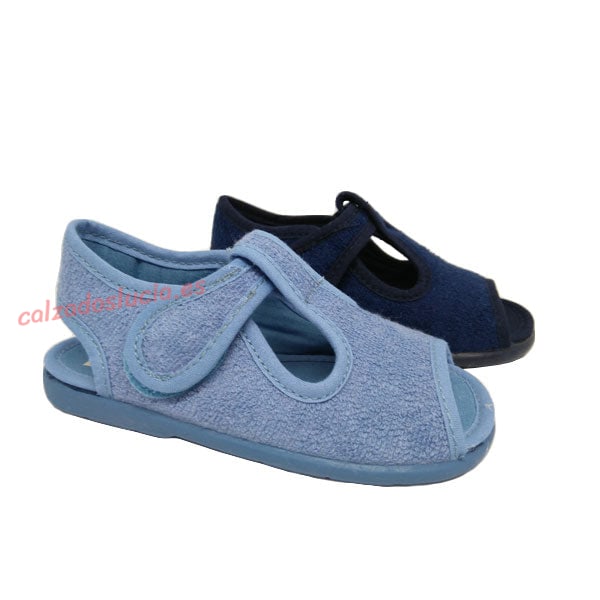 Sandalia de casa con velcro Vulca-Bicha