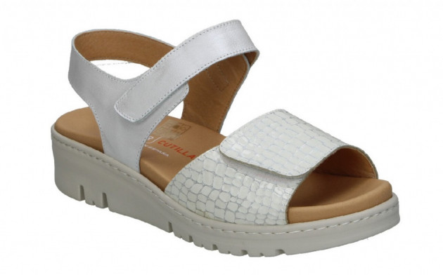 Sandalia velcros Doctor Cutillas piel blanco