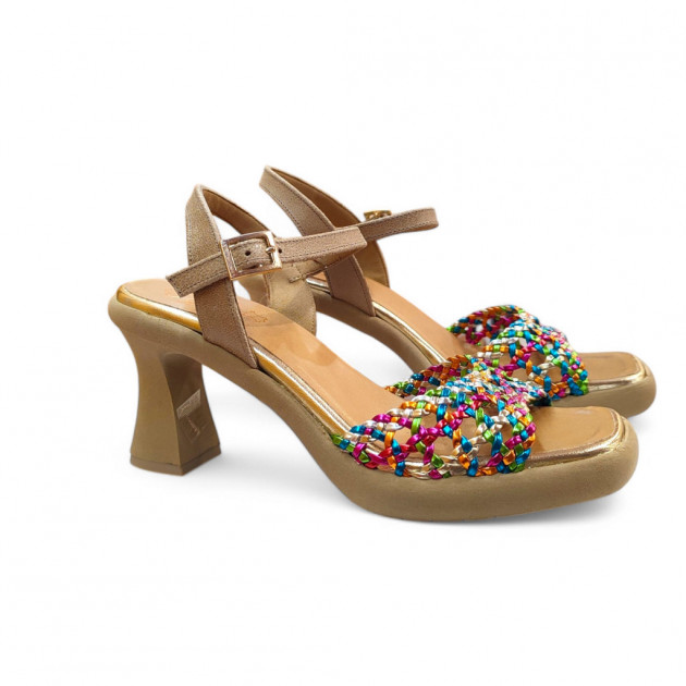 Sandalias de vestir con tacón multicolor Porronet piel