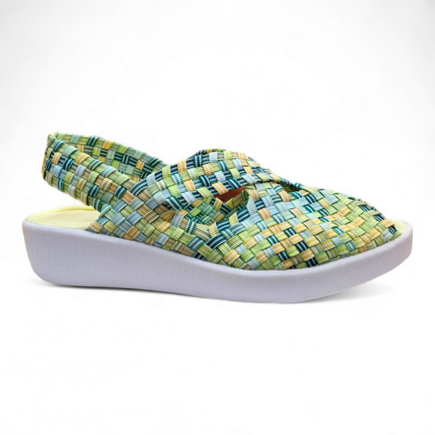 Sandalias Doctor Cutillas elásticos trenzados verde