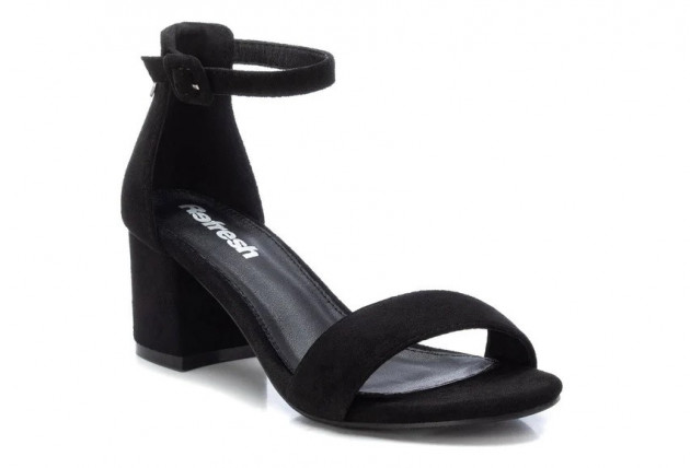 Sandalias fiesta tacón medio Refresh negro