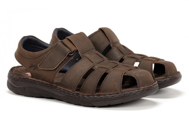 Sandalias Fluchos Keops piel marrón