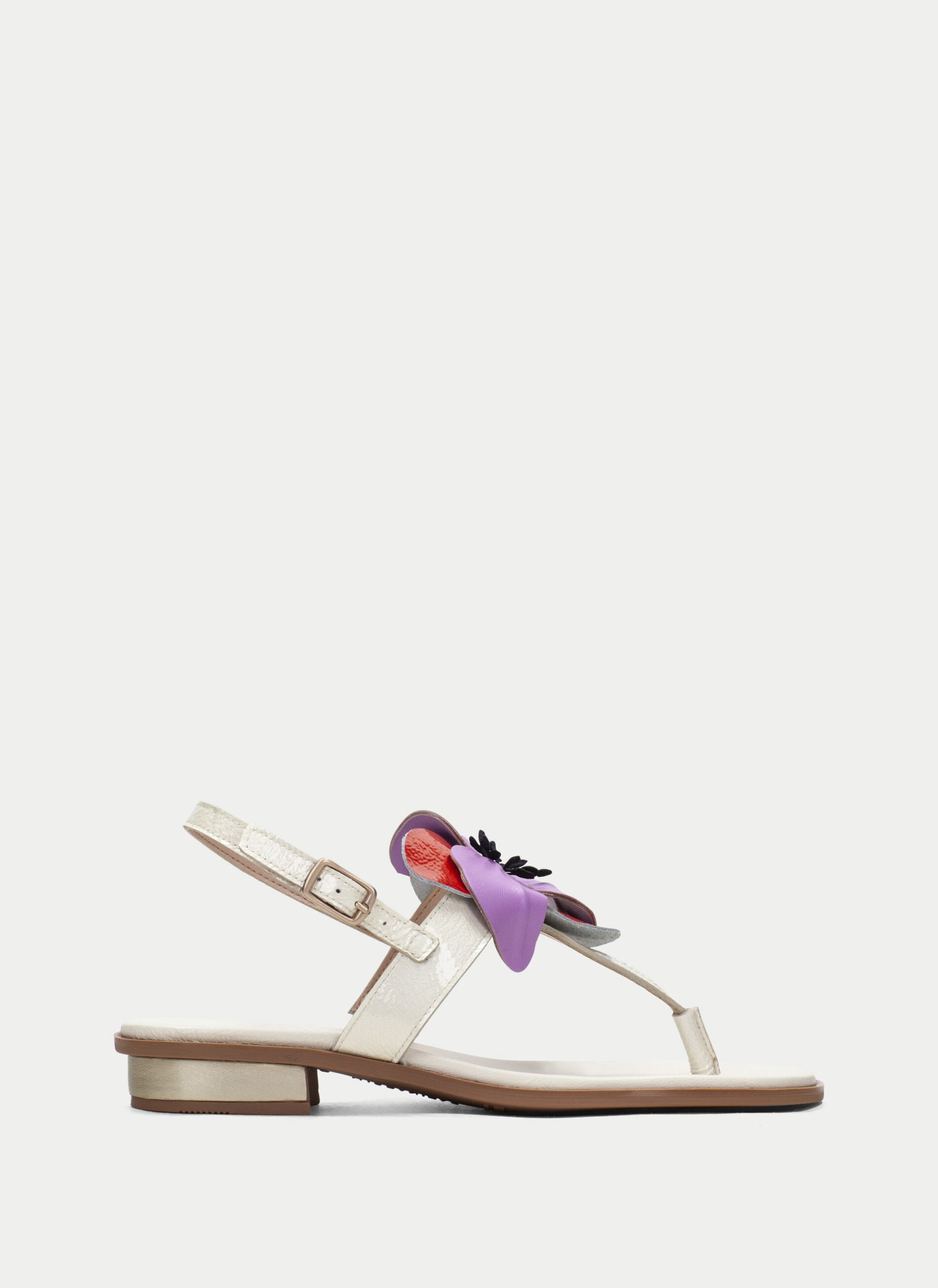 Sandalia Plana ibiza crema-violet-CHV243434