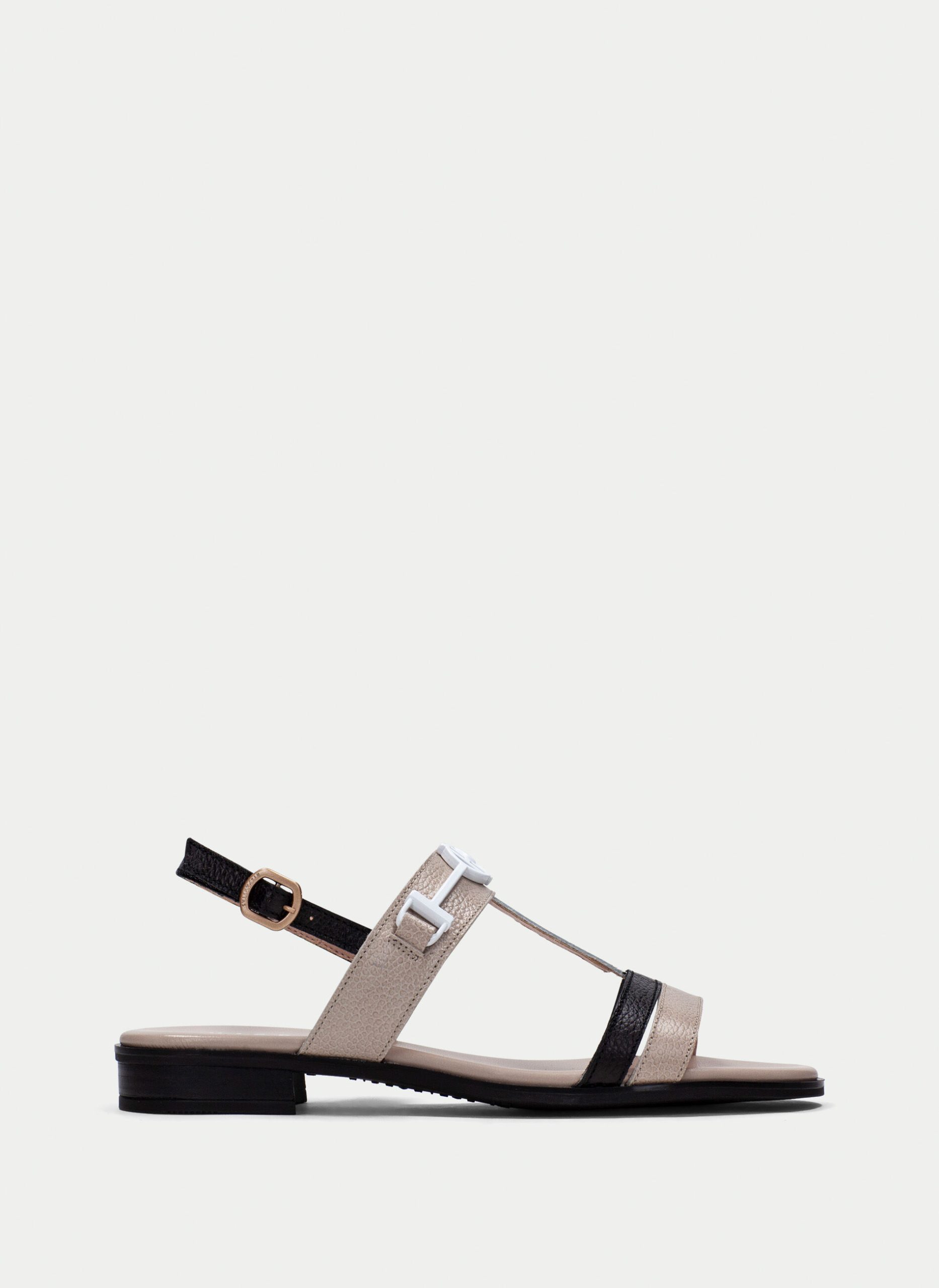 Sandalia Plana yakarta negro-taupe-CHV253952