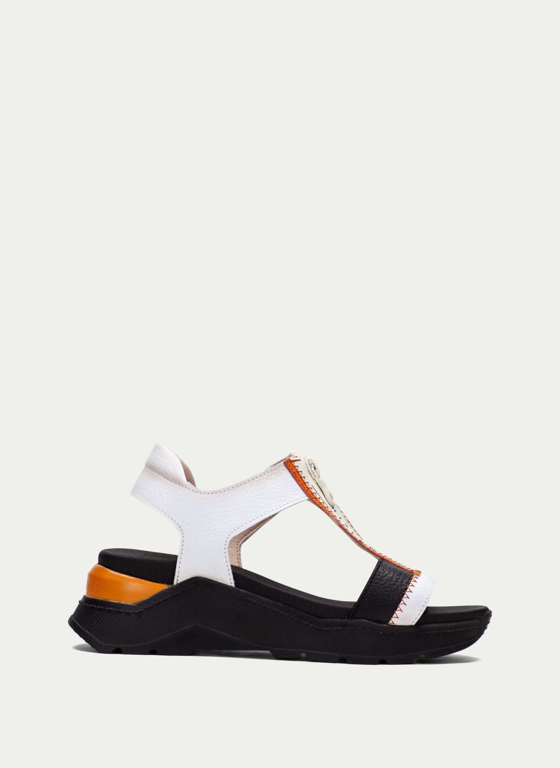 Sandalia Sport grazia blanco-negro-papaya-HV232563