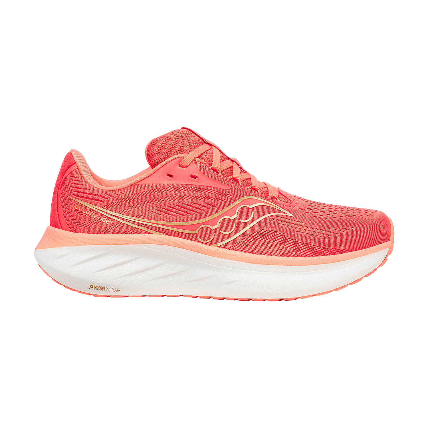 Saucony Ride 18 Zapatillas Running Neutras Mujer Coral/Salmon