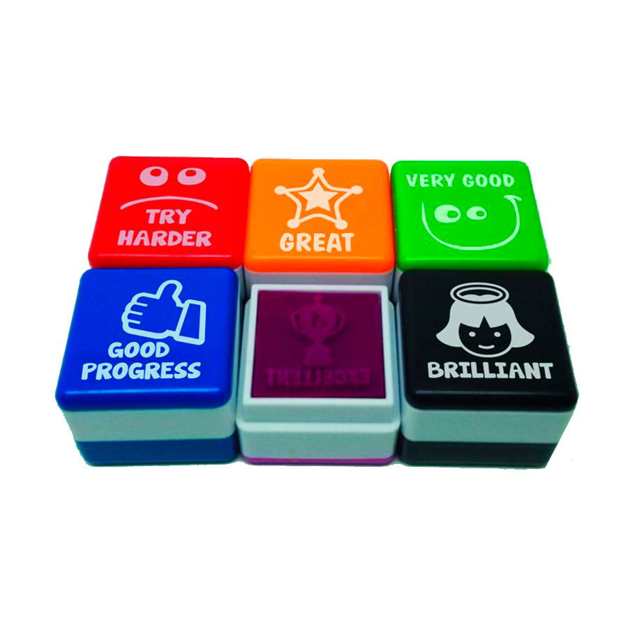 Pack de 6 sellos de motivación en inglés