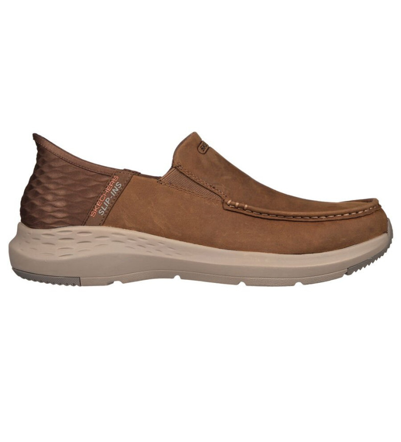 Skechers Zapatillas de piel Slip Ins marrón