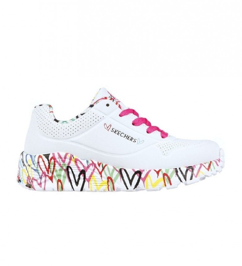 Skechers Zapatillas Uno Lite Lovey Luv blanco
