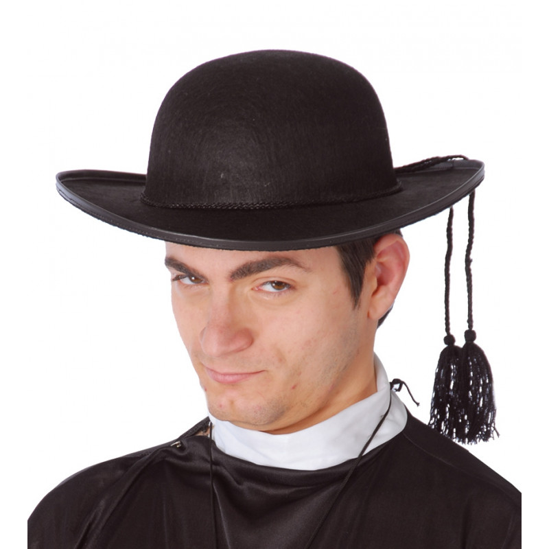 Sombrero negro de cura y sacerdote-2019-2F2-13087