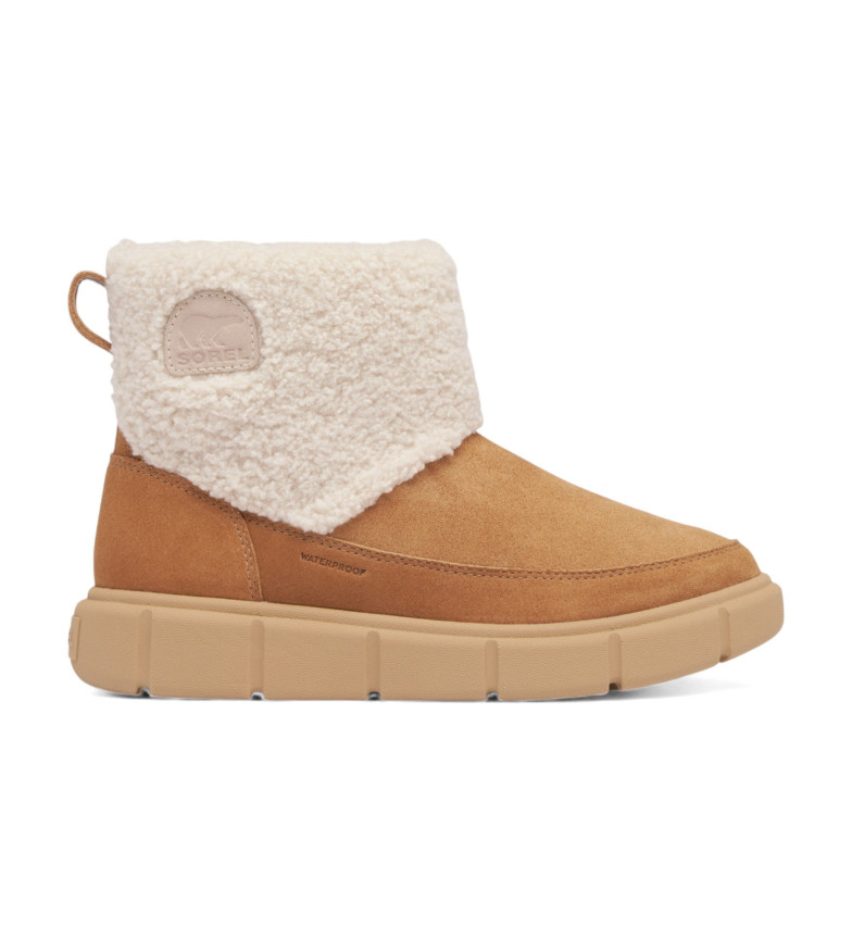 Sorel Botines de Piel Explorer III Slip-On Cozy marrón