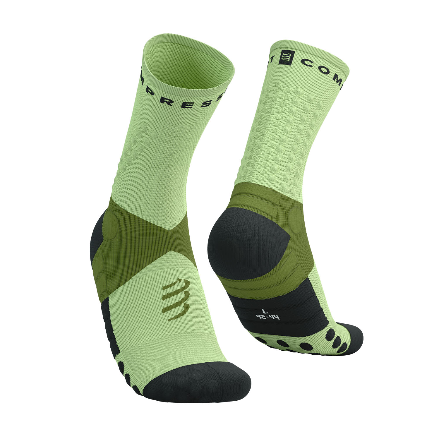 Compressport Ultra Trail V2.0 Calcetines Woodbine/Shadow Lime
