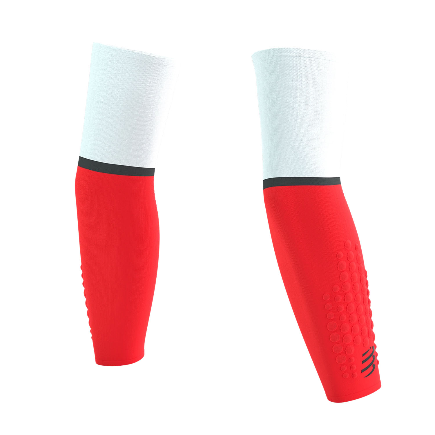 Compressport Armforce Ultralight Mangas de Compresión White/Fluo Red
