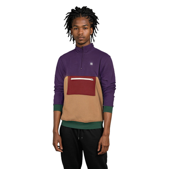 Sudadera 47 Brand MLB New York Yankees Color Block Grape