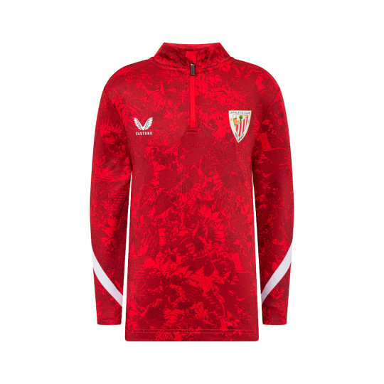 Sudadera Castore Athletic Club Bilbao Pre-Match 2025-2026 Niño Racing Red-Brilliant White