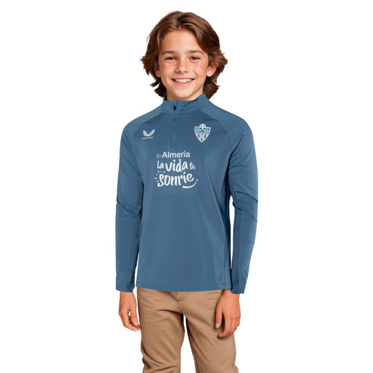 Sudadera Castore UD Almeria Training 2024-2025 Niño Bluestone- Blue Fusion