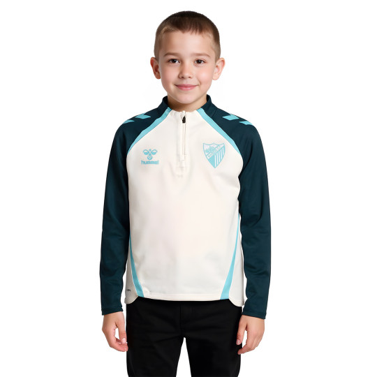 Sudadera Hummel Malaga CF Training 2025-2026 Niño White
