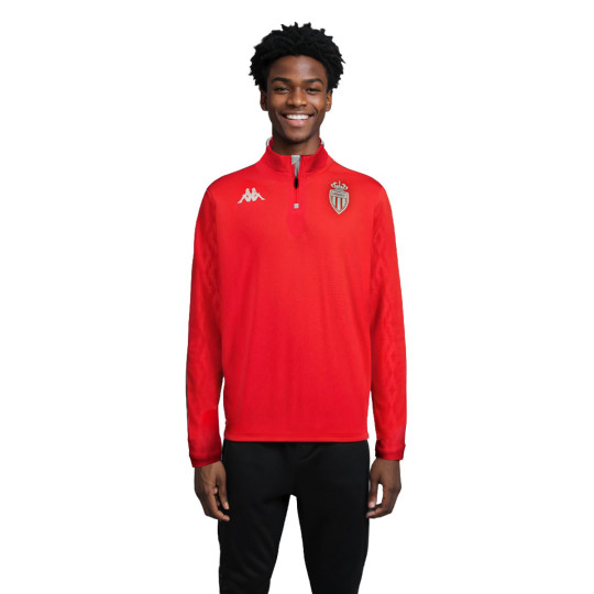 Sudadera Kappa AS Monaco Training 2024-2025 Red Bahia-White