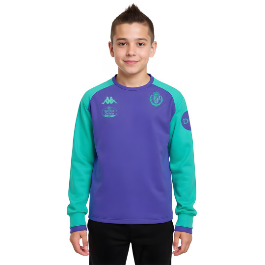 Sudadera Kappa Real Valladolid Training 2025-2026 Niño Violeta