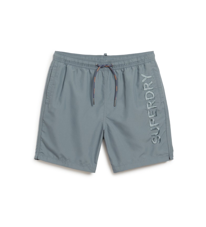 Superdry Bañador bordado Premium gris