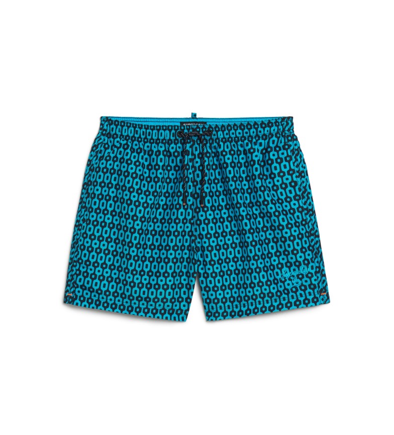 Superdry Bañador estampado confeccionado en material reciclado azul