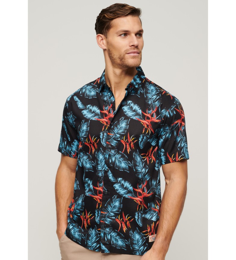 Superdry Camisa hawaiana marino