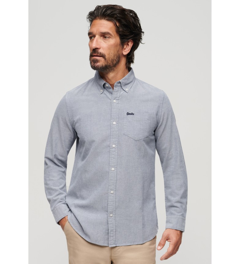 Superdry Camisa Oxford azul
