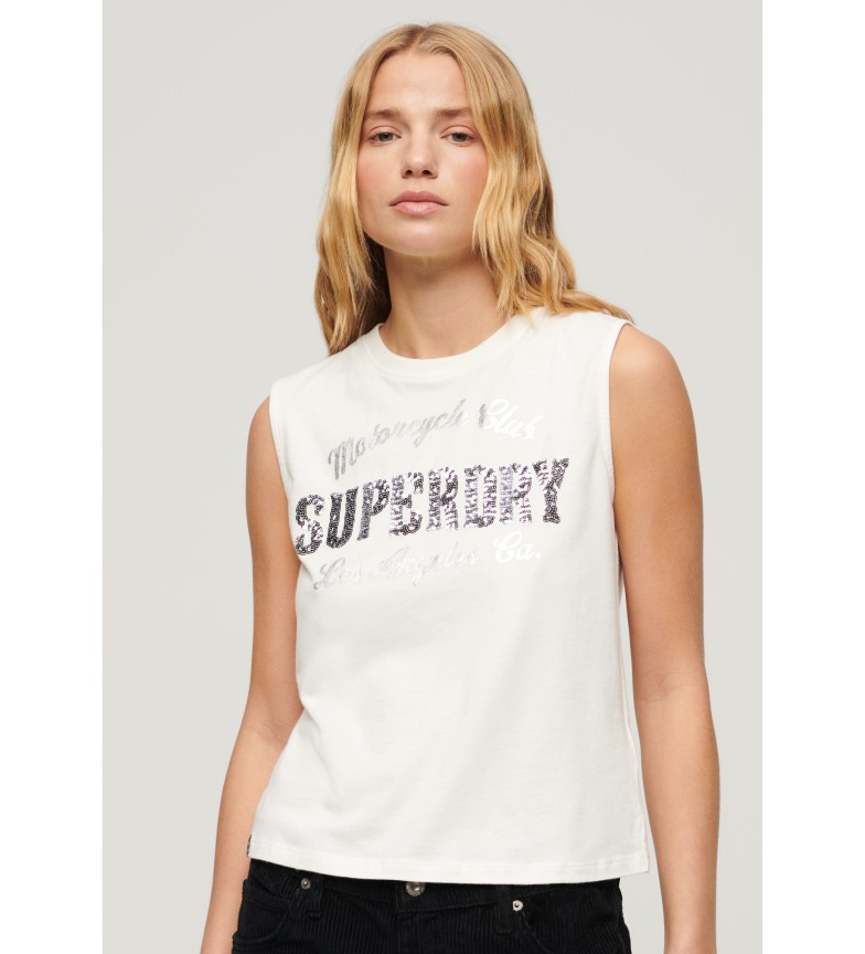 Superdry Camiseta ajustada blanco