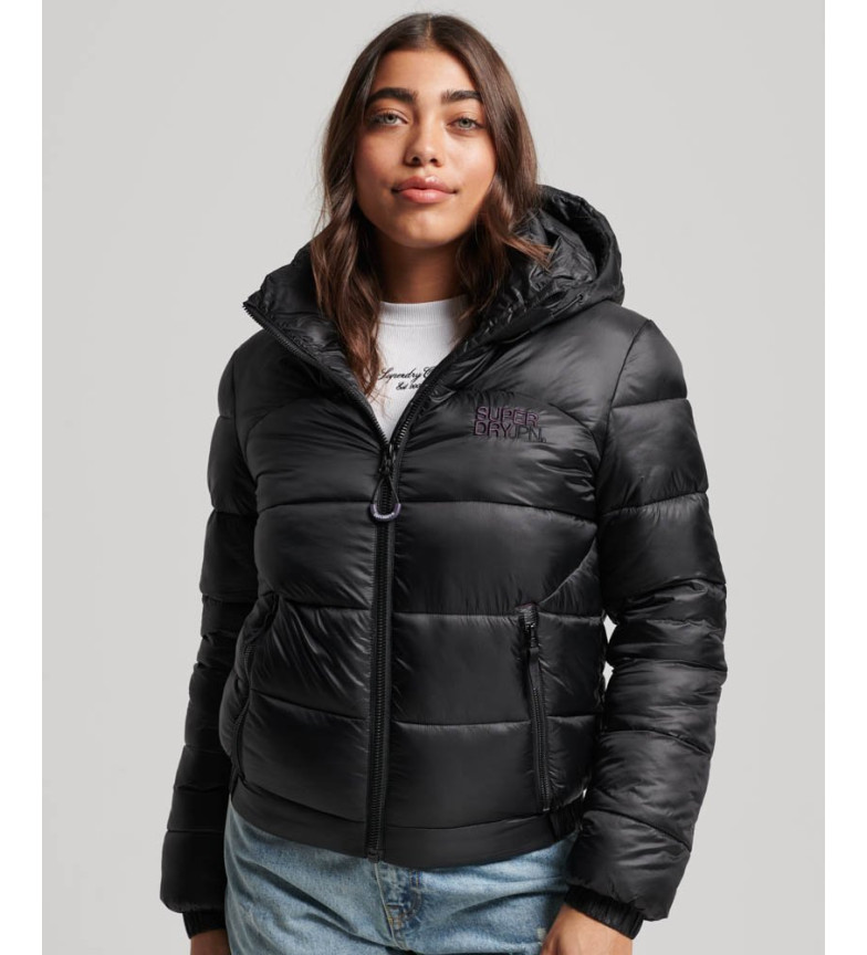 Superdry Cazadora bómber acolchada Sports negro