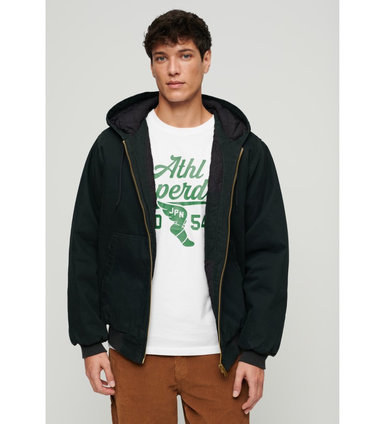 Superdry Cazadora bómber con capucha Surplus verde