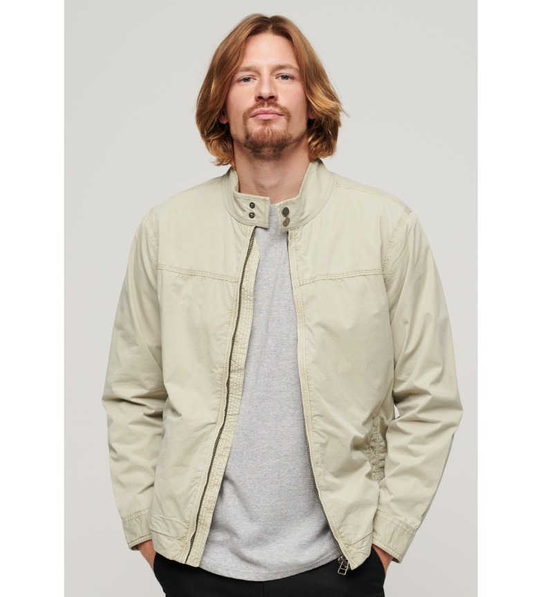 Superdry Cazadora Harrington clásica beige