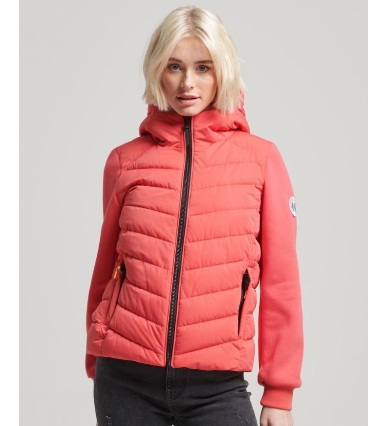 Superdry Chaqueta Híbrida Acolchada rosa