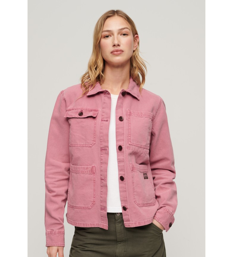 Superdry Chaqueta con cuatro bolsillos Chore rosa