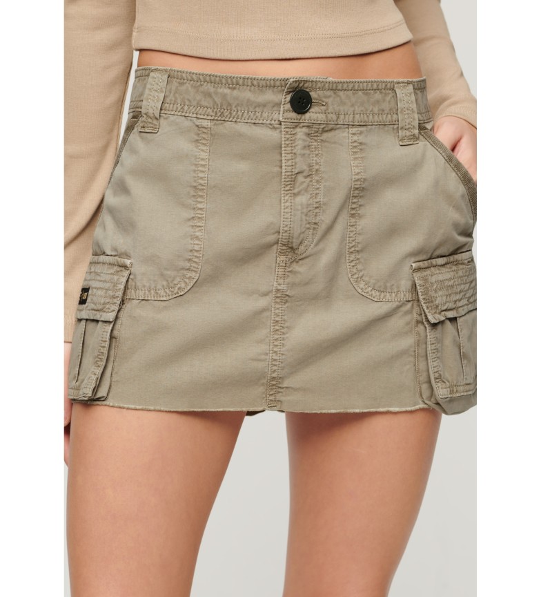 Superdry Falda Utility Parachute taupe