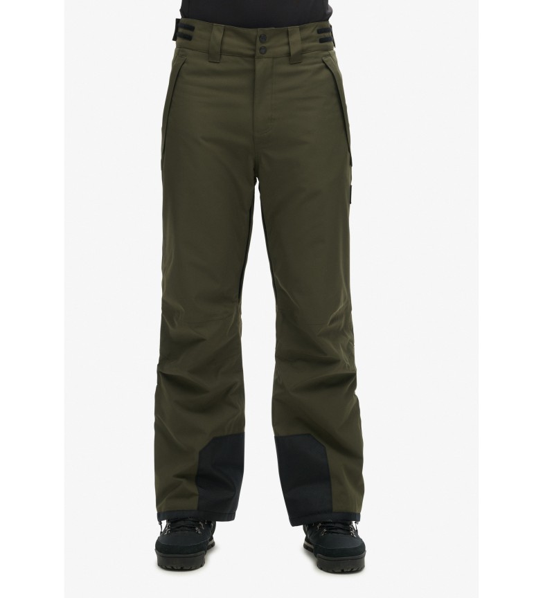 Superdry Pantalón de esquí largo Freestyle Core verde