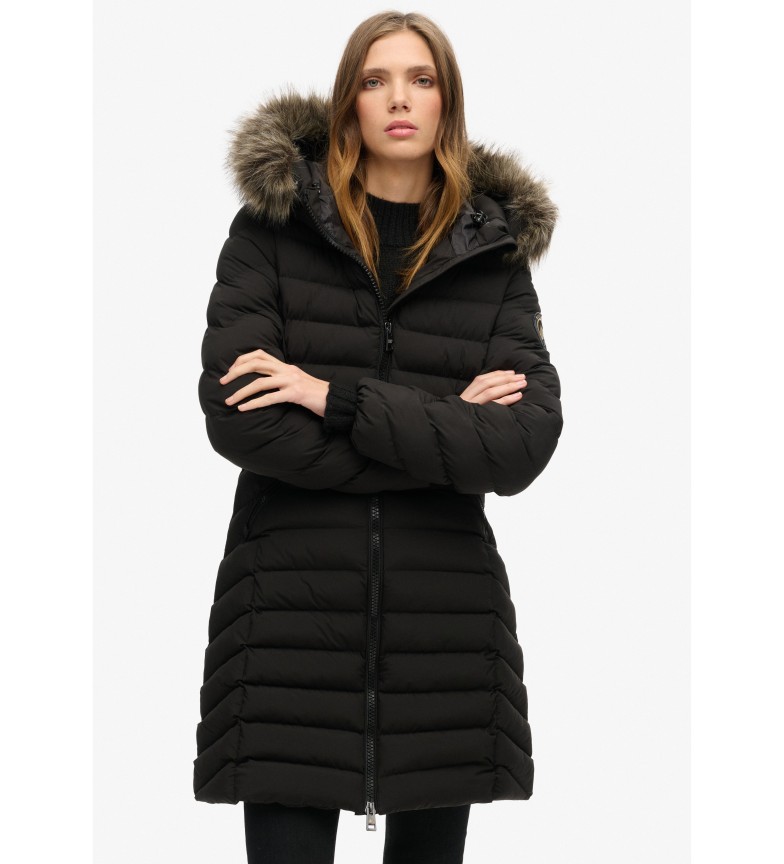 Superdry Abrigo Fuji Medio negro