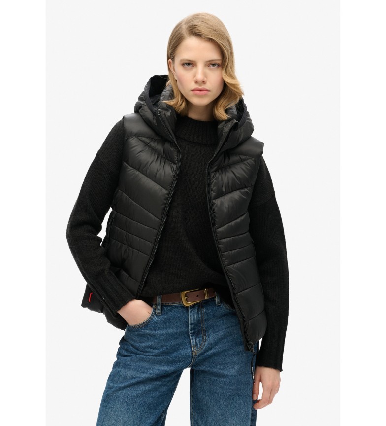 Superdry Chaleco Fuji Quilt negro