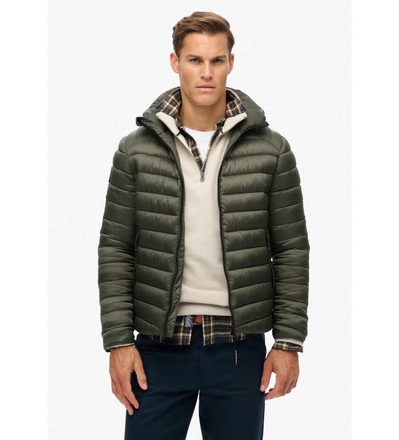 Superdry Chaqueta acolchada Fuji Sport con capucha verde