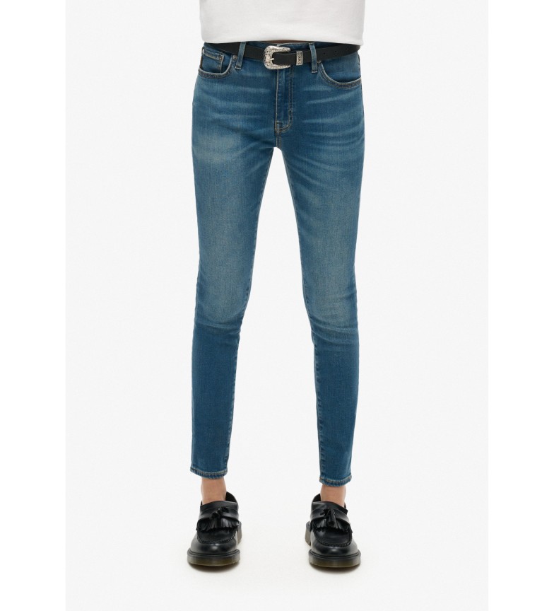 Superdry Jeans De Talle Medio De Algodón Orgánico Vintage azul