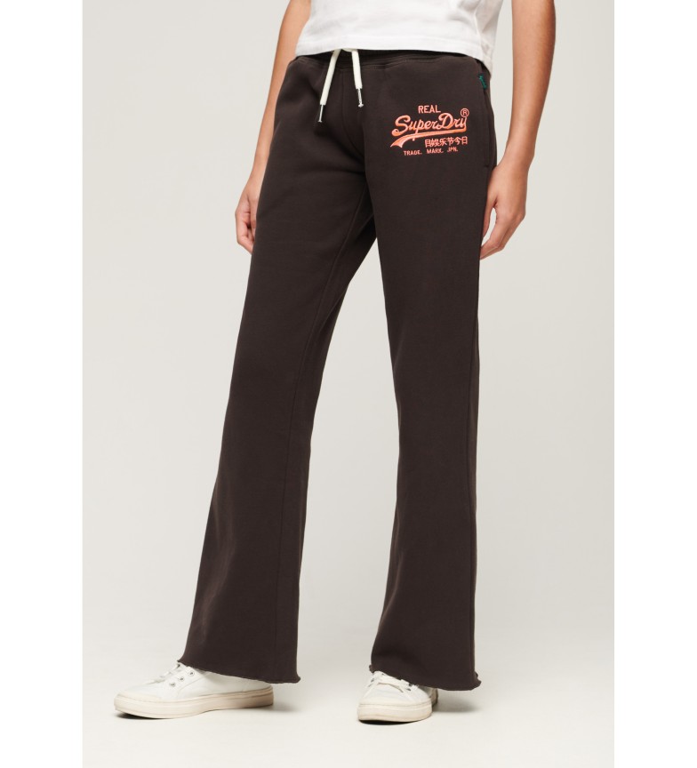 Superdry Pantalón Jogger acampanados Neon negro