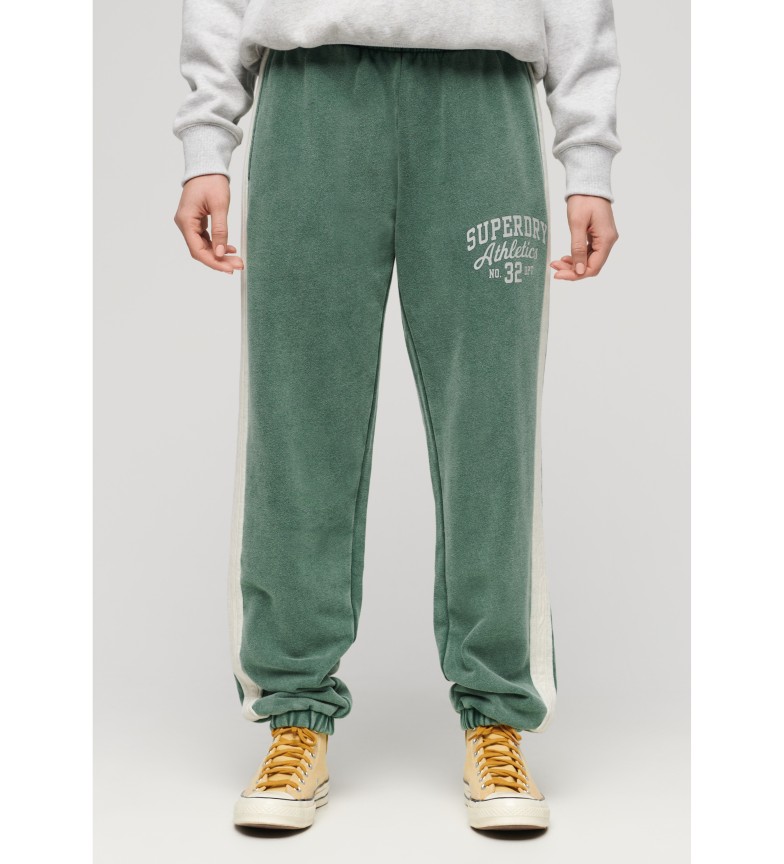 Superdry Pantalón Jogger con rayas a los lados Vingate verde