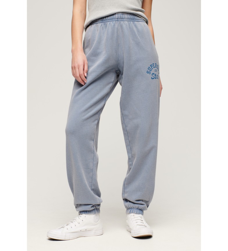 Superdry Pantalón Jogger lavado Vintage azul