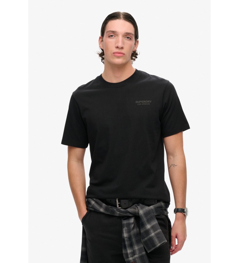 Superdry Camiseta deportiva holgada de lujo negro