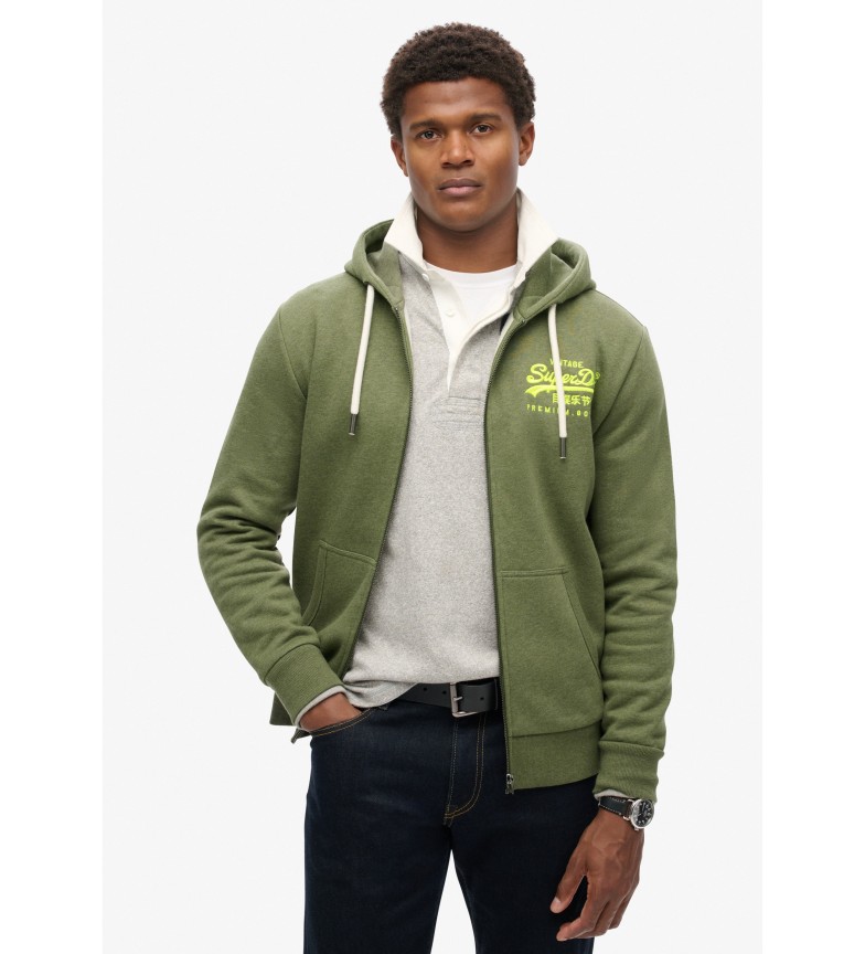 Superdry Sudadera Neon Vl Graphic verde