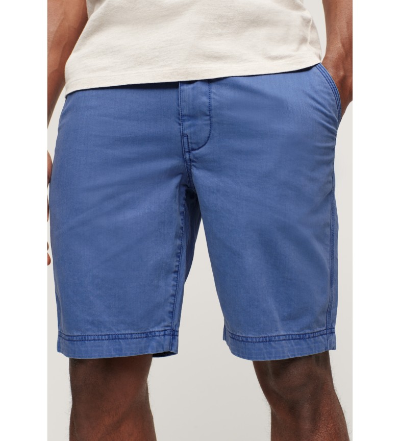 Superdry Short chino Officer azul