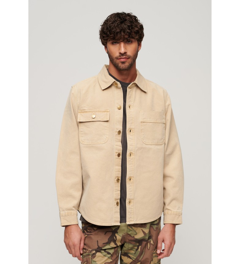 Superdry Sobrecamisa de lona Surplus beige