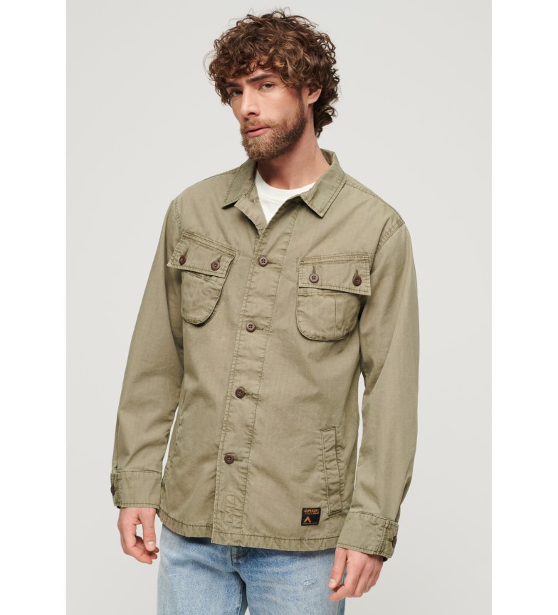 Superdry Chaqueta militar verde